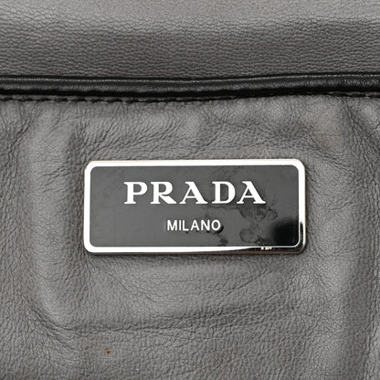 Prada Nappa Gaufre Double Zip Tote Black 6 of 13