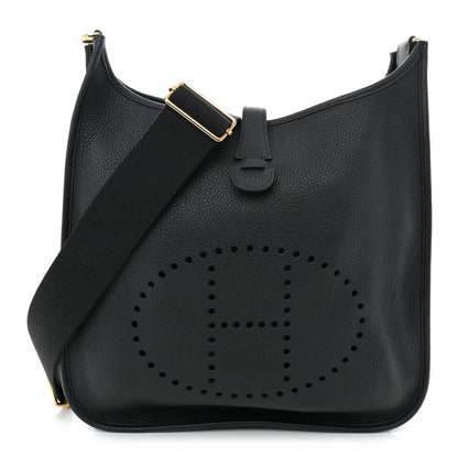 Hermes Taurillon Clemence Evelyne III GM Black 1 of 10