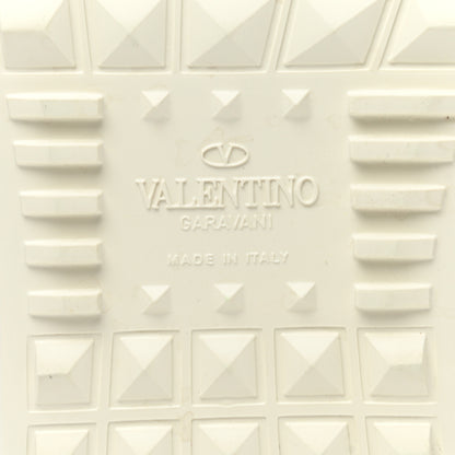 Valentino Garavani Calfskin Mink Fur Sneakers 38.5 White Rosa 6 of 11