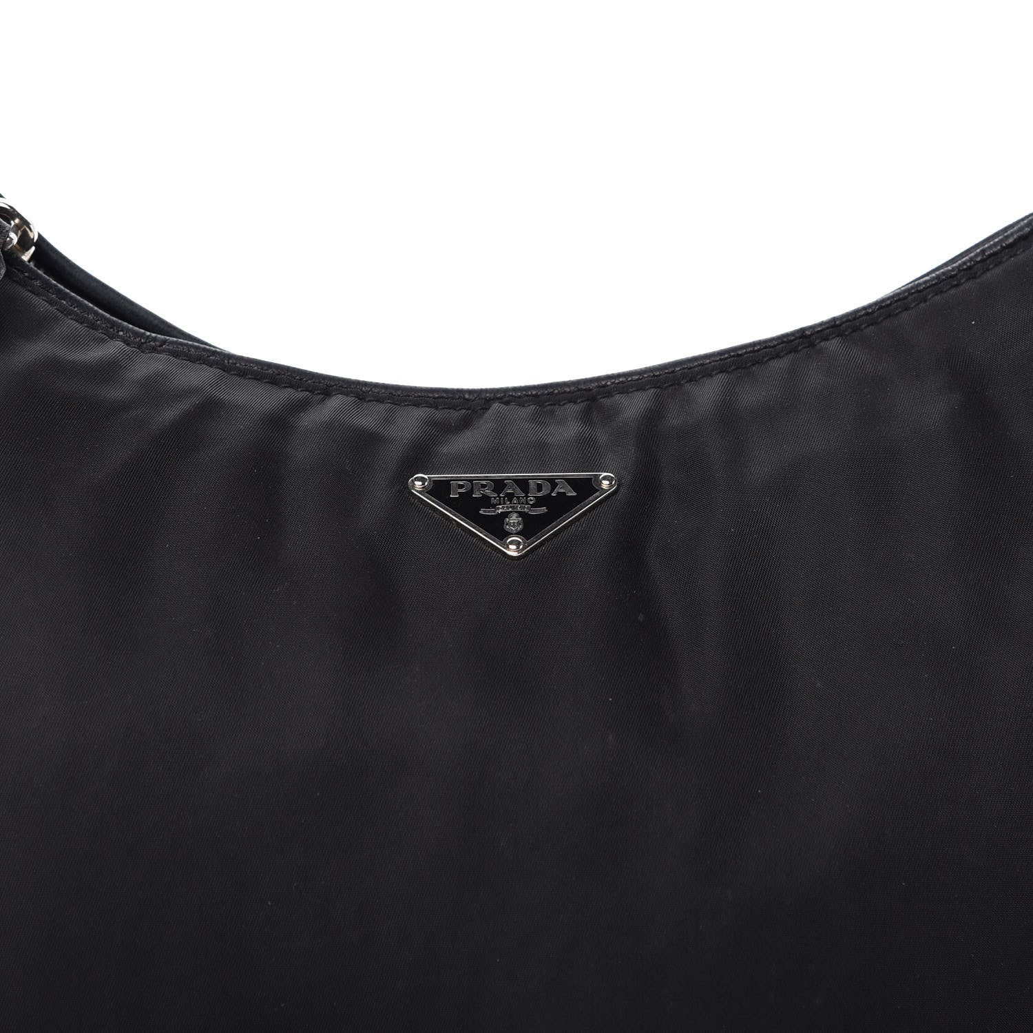 Prada Tessuto Nylon Vitello Shoulder Bag Black 10 of 15