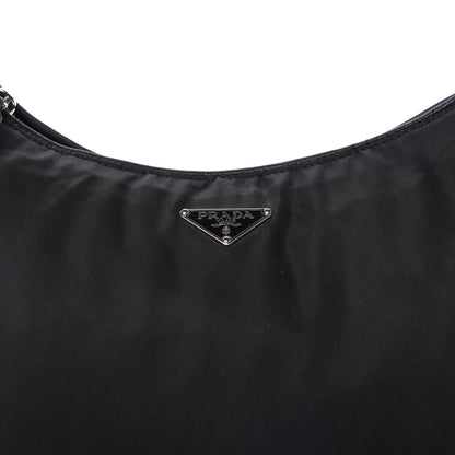 Prada Tessuto Nylon Vitello Shoulder Bag Black 10 of 15