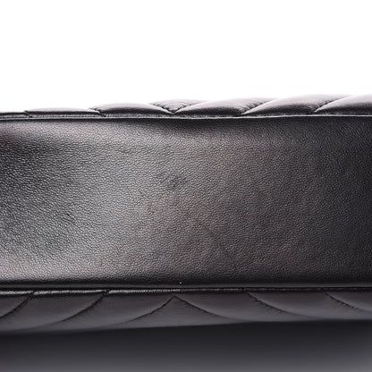 Chanel Lambskin Chevron Quilted Camera Case Black 11 of 12