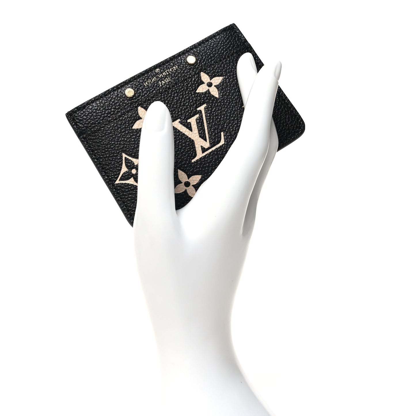 Empreinte Card Holder Black Beige