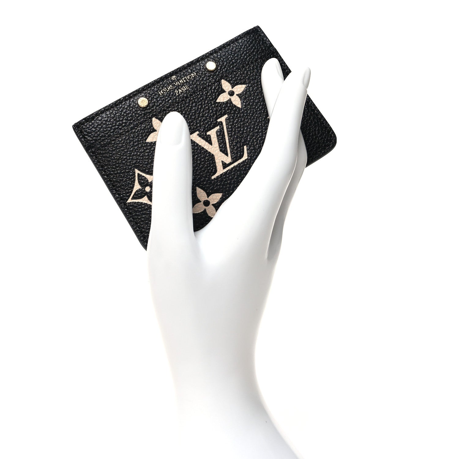 Louis Vuitton Empreinte Card Holder Black Beige 2 of 9