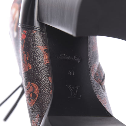 Louis Vuitton Patent Calfskin Catogram Star Trail Ankle Boots 41 Black Marron 6 of 9