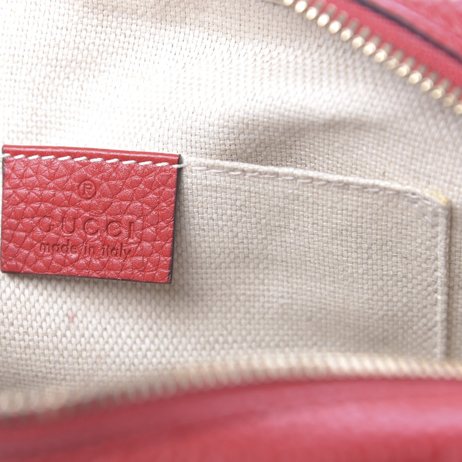 Gucci Pebbled Calfskin Small Soho Disco Bag Tabasco Red 6 of 11