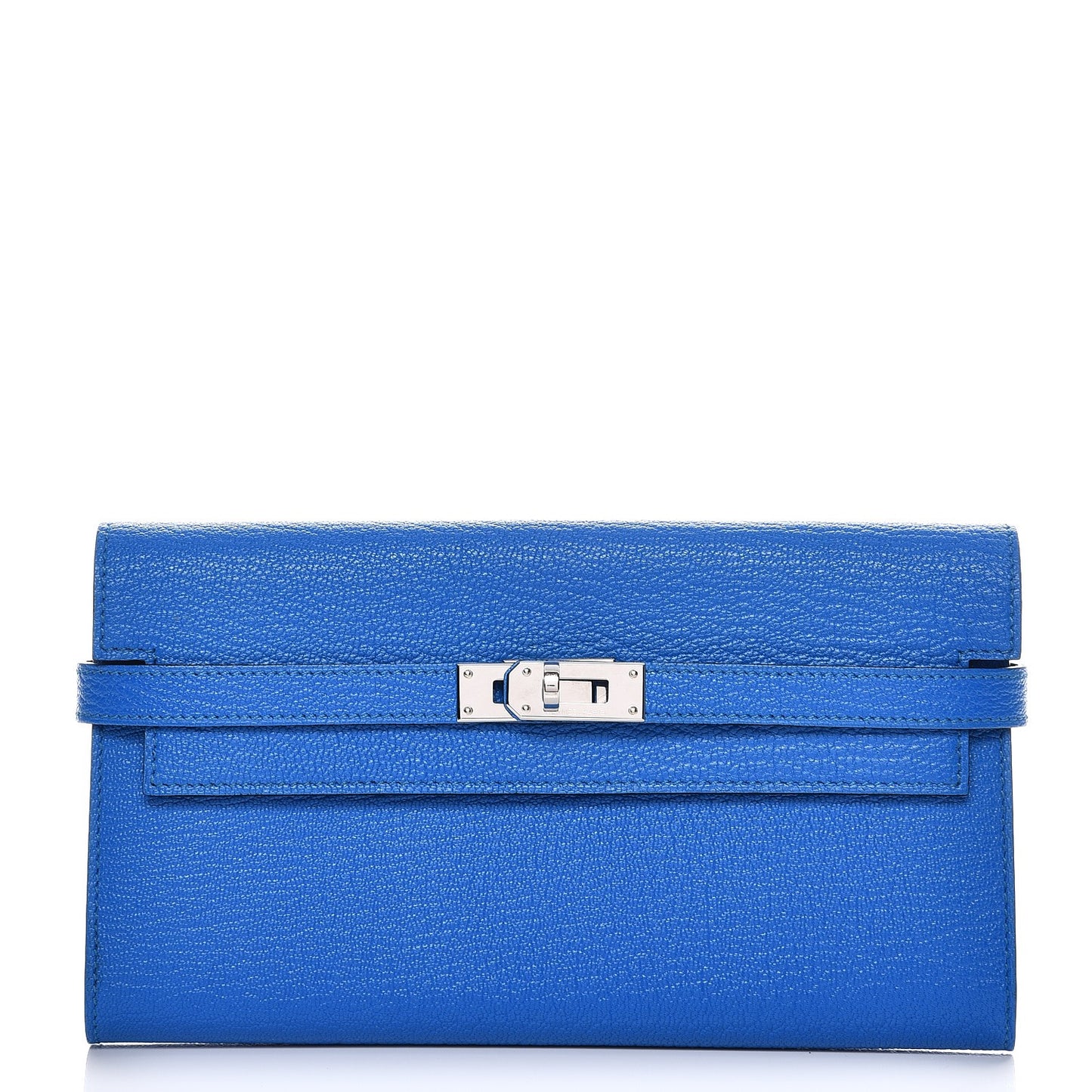 Chevre Mysore Kelly Longue Wallet Bleu Hydra