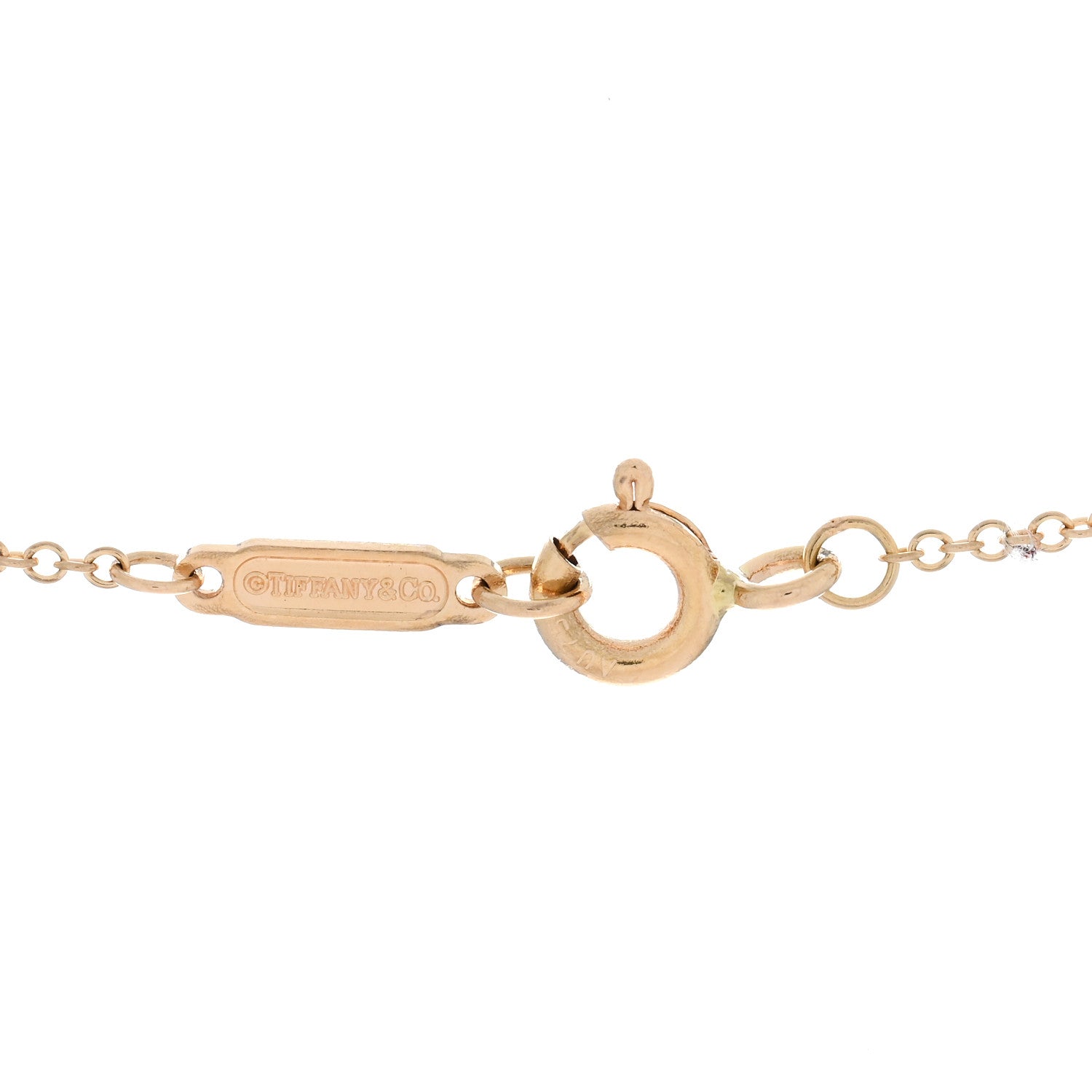 Tiffany 18K Rose Gold Diamond Atlas Pierced Pendant Necklace 4 of 4