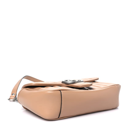 Gucci Calfskin Matelasse Aria Mini GG Marmont Shoulder Bag Camelia 4 of 12