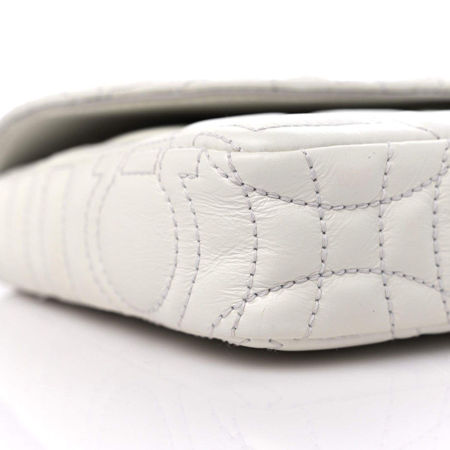 Salvatore Ferragamo Calfskin Quilted Gancini Mini Bag White 9 of 11
