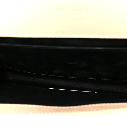 Saint Laurent Grain De Poudre Matelasse Chevron Monogram Cassandre Flap Pouch Dark Beige 5 of 9