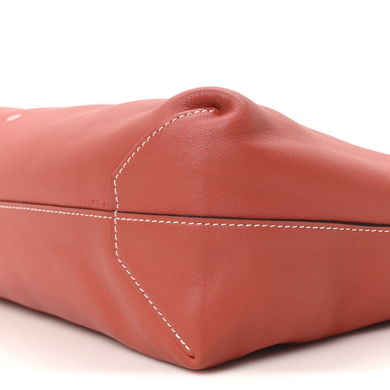 Hermes Taurillon Clemence Swift Double Sens 45 Reversible Tote Sanguine Rouge Pivoine 9 of 15