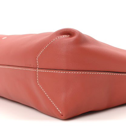 Hermes Taurillon Clemence Swift Double Sens 45 Reversible Tote Sanguine Rouge Pivoine 9 of 15