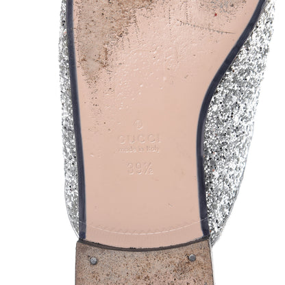 Gucci Glitter Womens Princetown Slippers 39.5 Silver 7 of 15