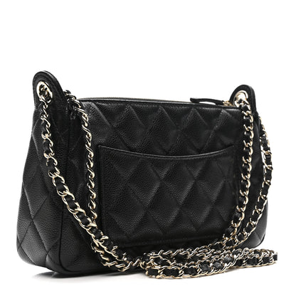 Chanel Caviar Quilted Purse With Chain Black 3 of 10