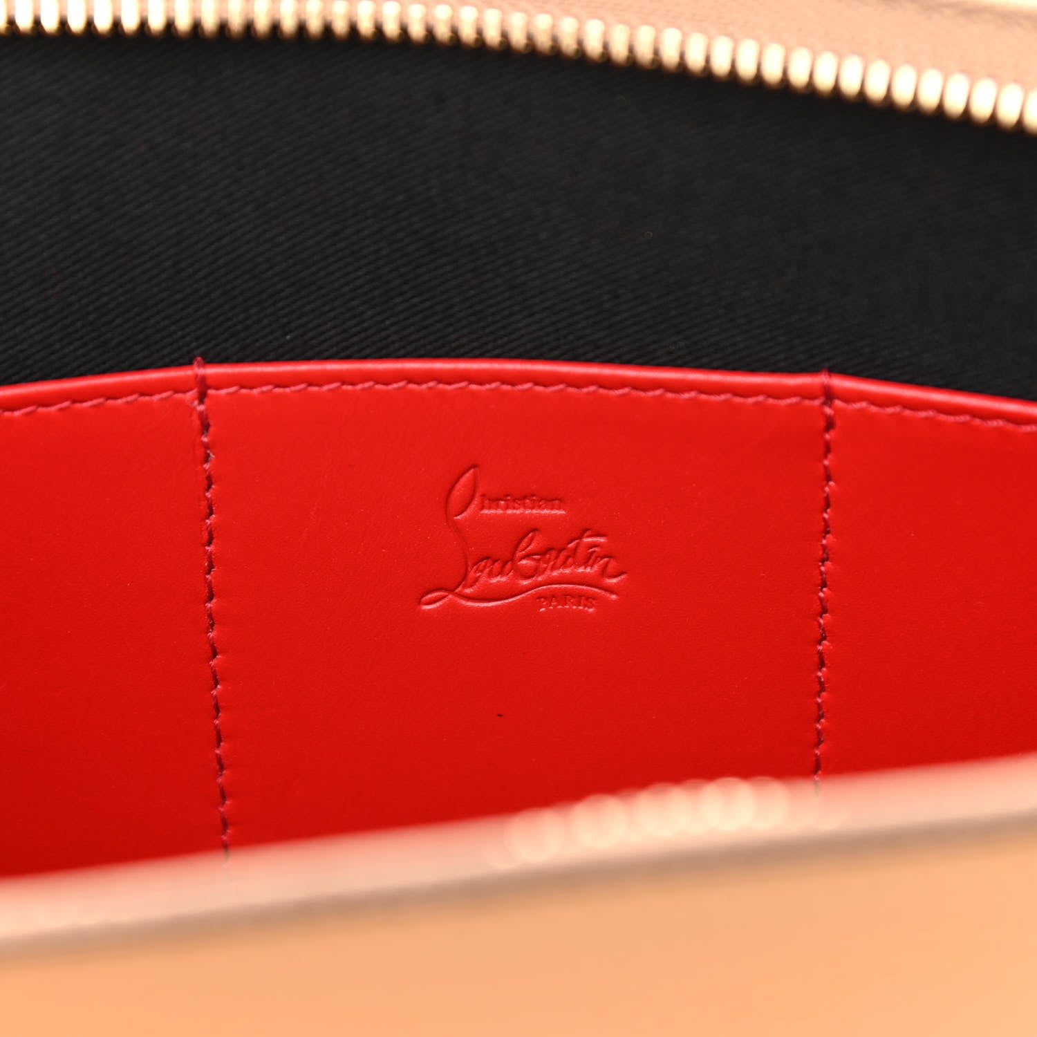 Christian Louboutin Calfskin Spiked Small Trictrac Portfolio Bag Cannelle 7 of 11