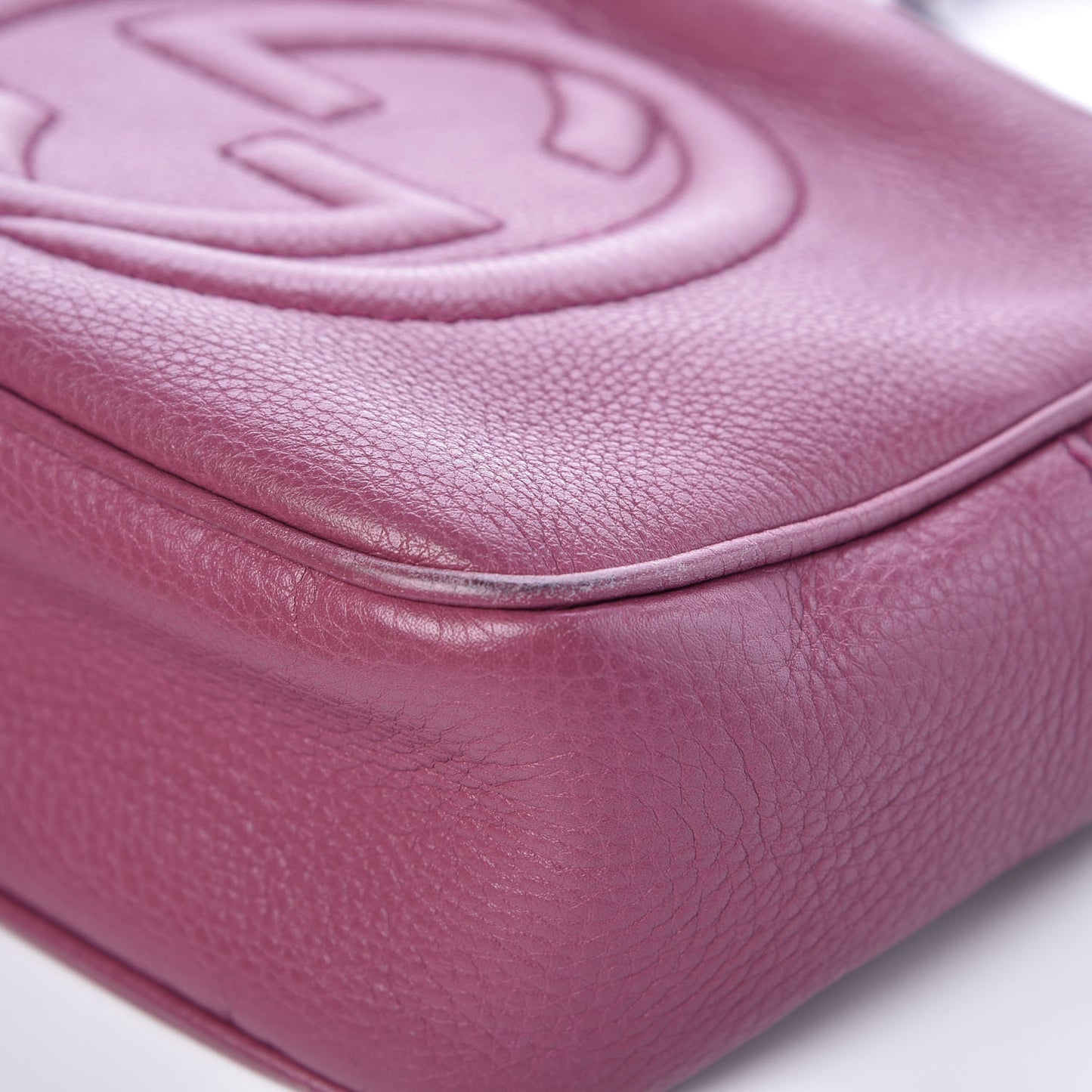 Pebbled Calfskin Small Soho Disco Bag Peonia Flower