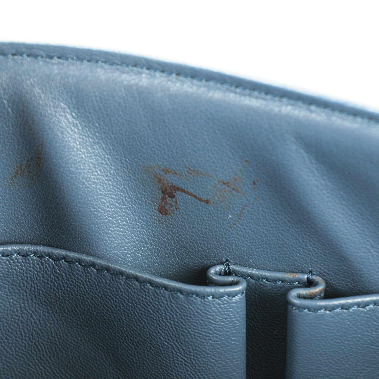 Celine Box Calfskin Medium Classic Box Flap Bag Slate Blue 7 of 9