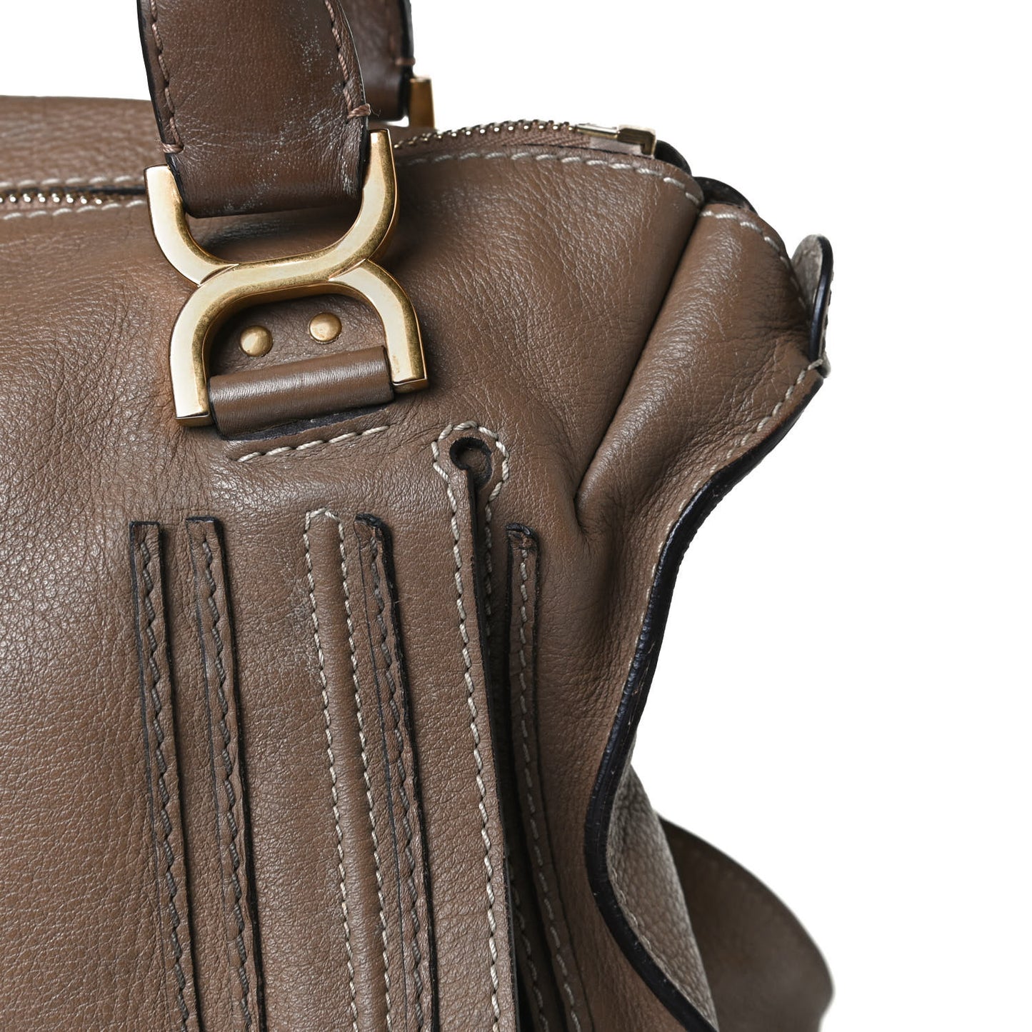 Calfskin Large Marcie Satchel Nut