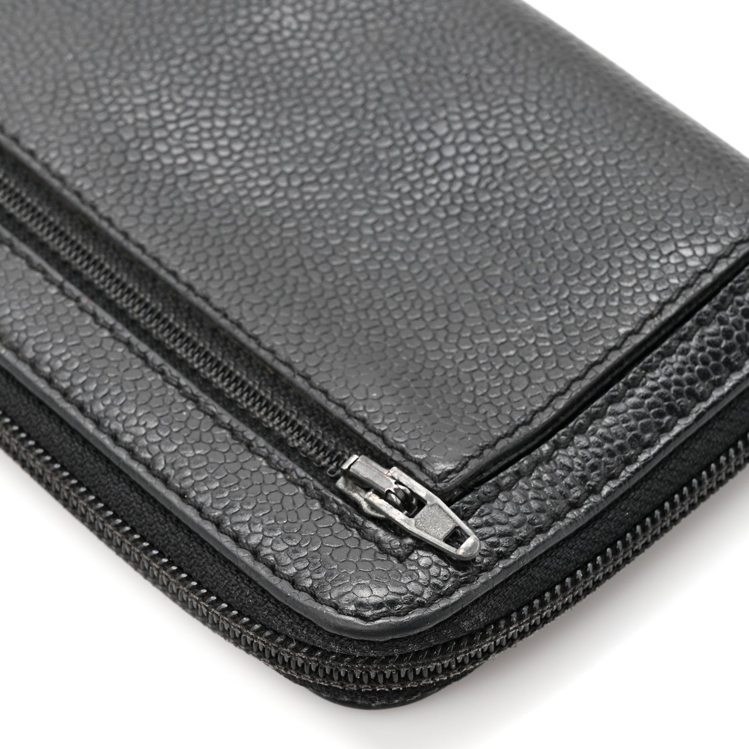 Chanel Caviar CC Timeless Large Zip Around Wallet Black 12 of 13