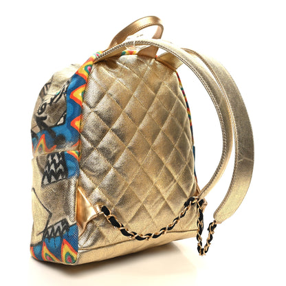 Chanel Graffiti Printed Canvas Street Spirit Backpack Multicolor 3 of 9