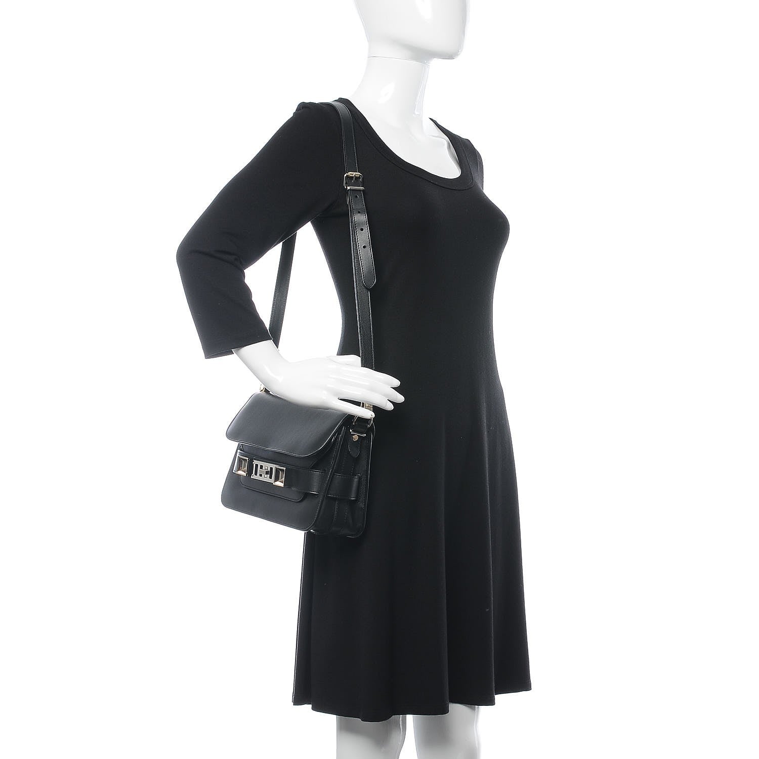 Proenza Schouler Calfskin Mini PS11 Classic Shoulder Bag Black 2 of 8