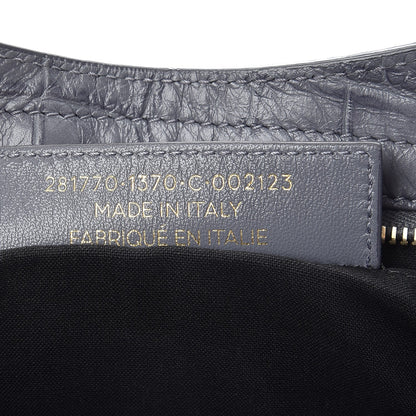Balenciaga Calfskin Crocodile Embossed Giant 12 Gold Hardware City Gris Beton 7 of 7