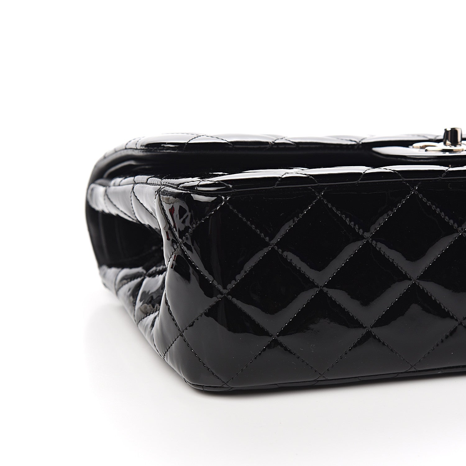 Chanel Patent Quilted Jumbo Double Flap Black 8 of 9