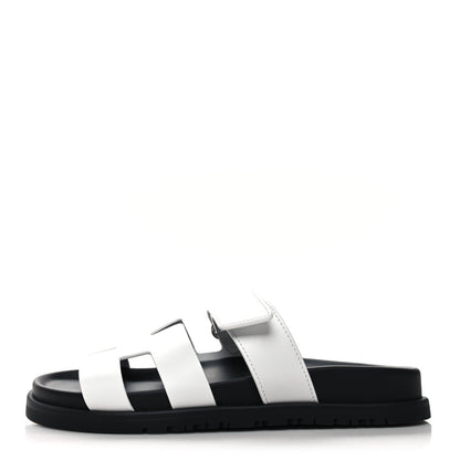 Hermes Calfskin Womens Chypre Sandals 36 White 1 of 9