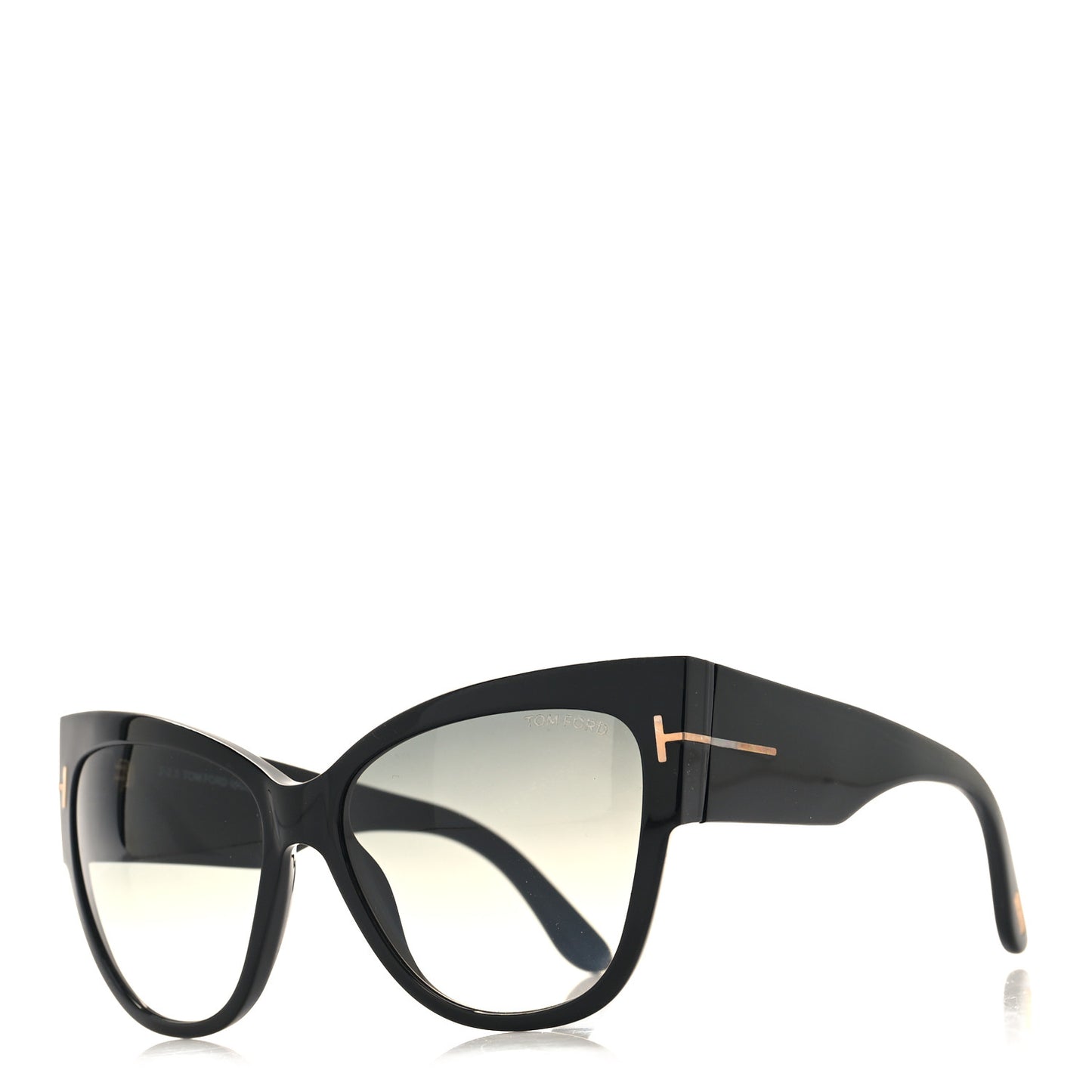Acetate Anoushka Cat Eye Sunglasses TF371 Black