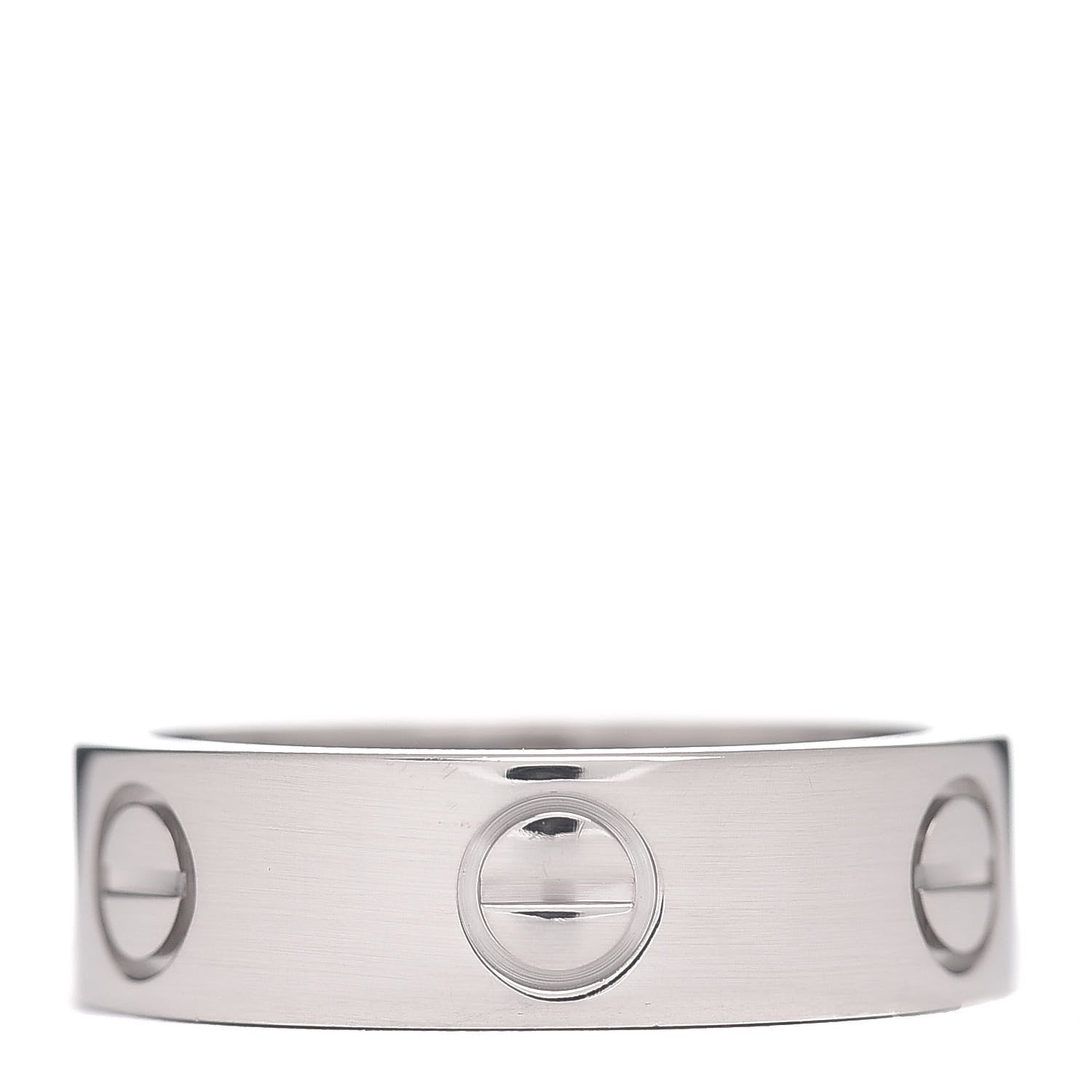 Cartier 18K White Gold 5.5mm LOVE Ring 51 5.75 3 of 4
