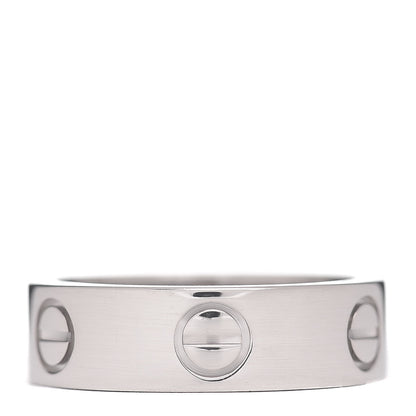 Cartier 18K White Gold 5.5mm LOVE Ring 51 5.75 3 of 4