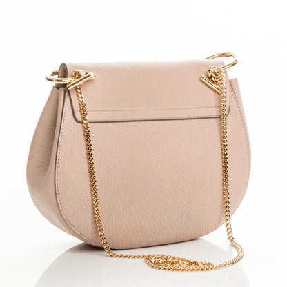 Chloe Grained Lambskin Drew Shoulder Bag Cement Pink 3 of 6