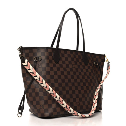 Louis Vuitton Damier Ebene Braided Neverfull MM Pink 4 of 10