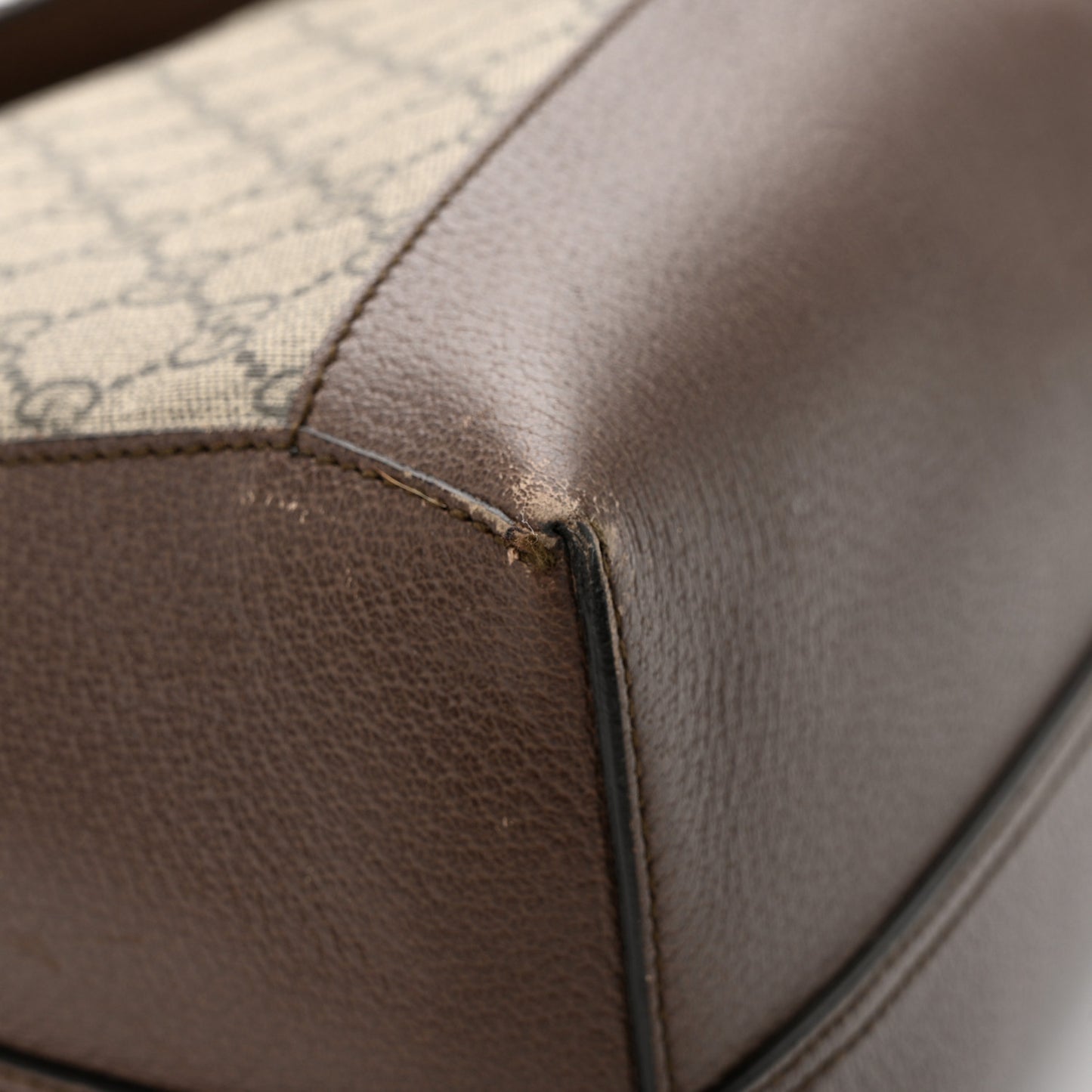 GG Supreme Monogram Web Ophidia Tote Brown
