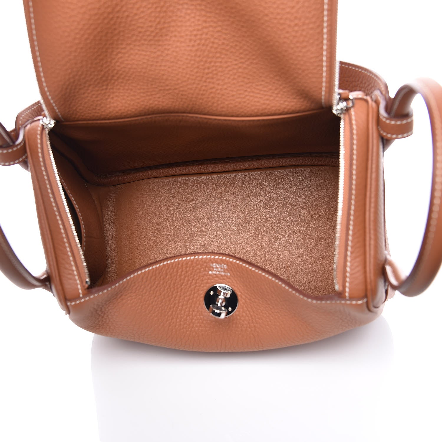 Hermes Taurillon Clemence Lindy 26 Gold 5 of 9