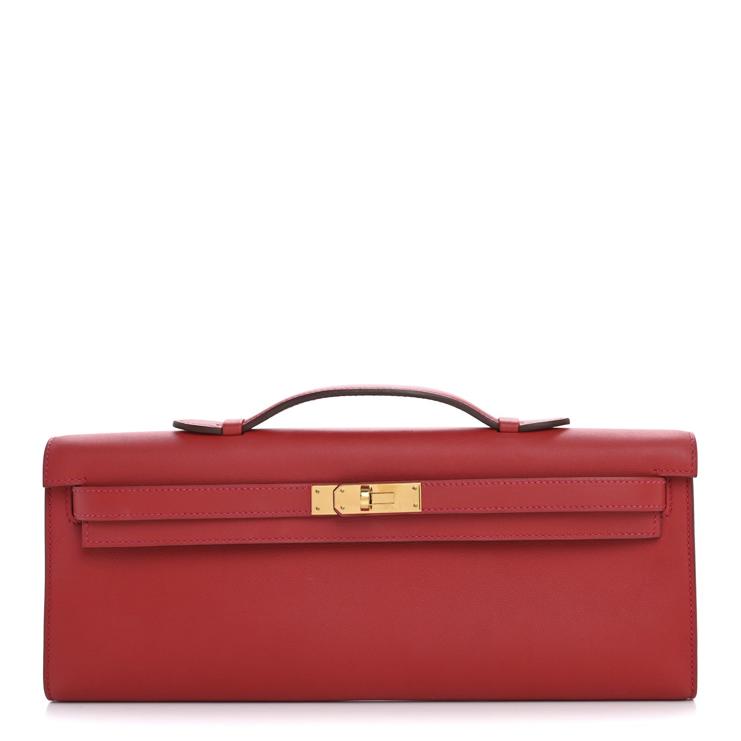 Hermes Swift Kelly Cut Clutch Pochette Vermillion 1 of 14
