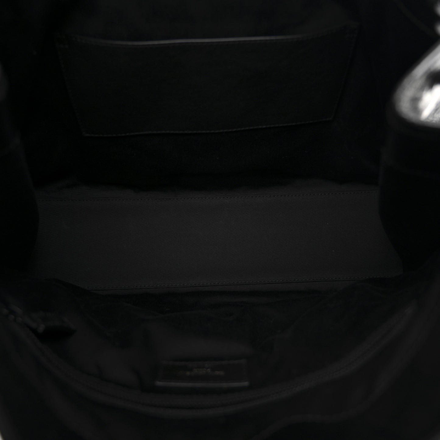 Crinkled Calfskin Matelasse Monogram Large Niki Shopper Tote Black
