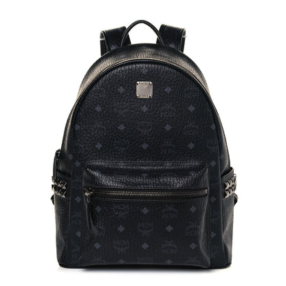 MCM Visetos Small Side Stud Stark Backpack Black 1 of 12