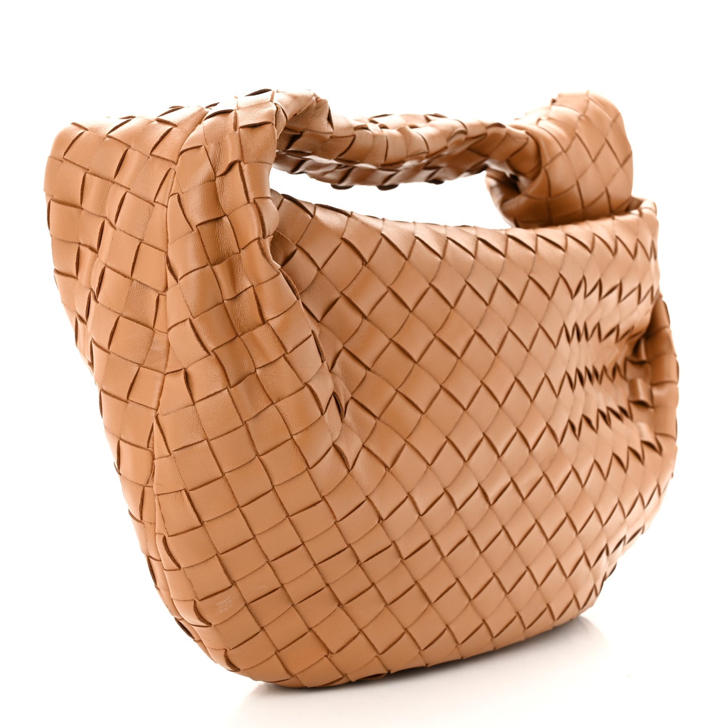 Nappa Intrecciato Teen Jodie Hobo Caramel