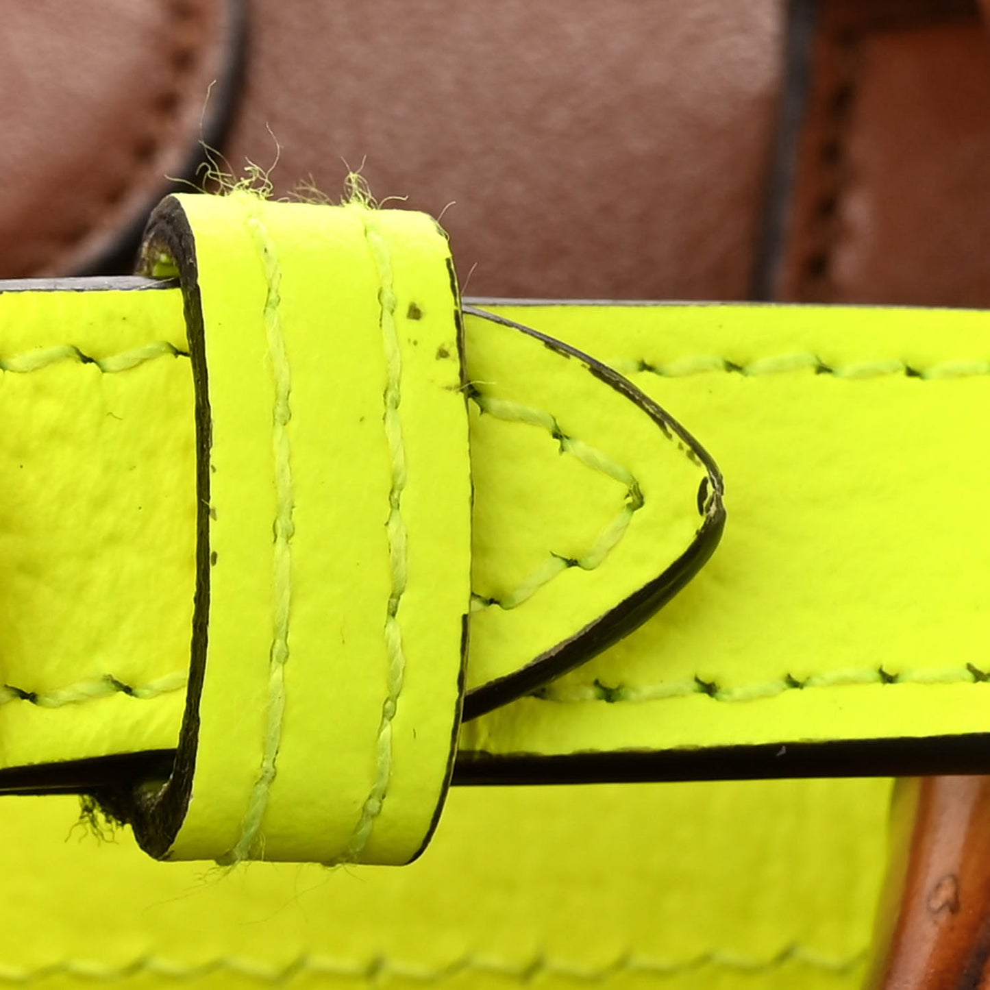 Wonka Grain Calfskin Mini Diana Tote Bag Cuir Yellow Fluo