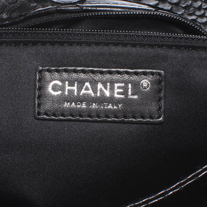 Chanel Python Stitch Flap Black 6 of 8