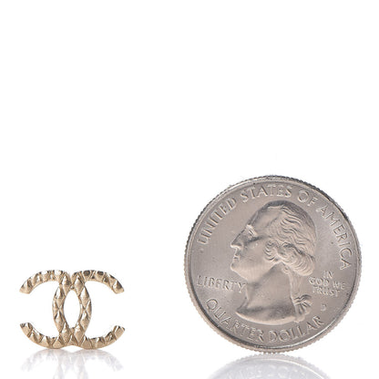 Chanel Quilted CC Earrings Gold 2 of 5