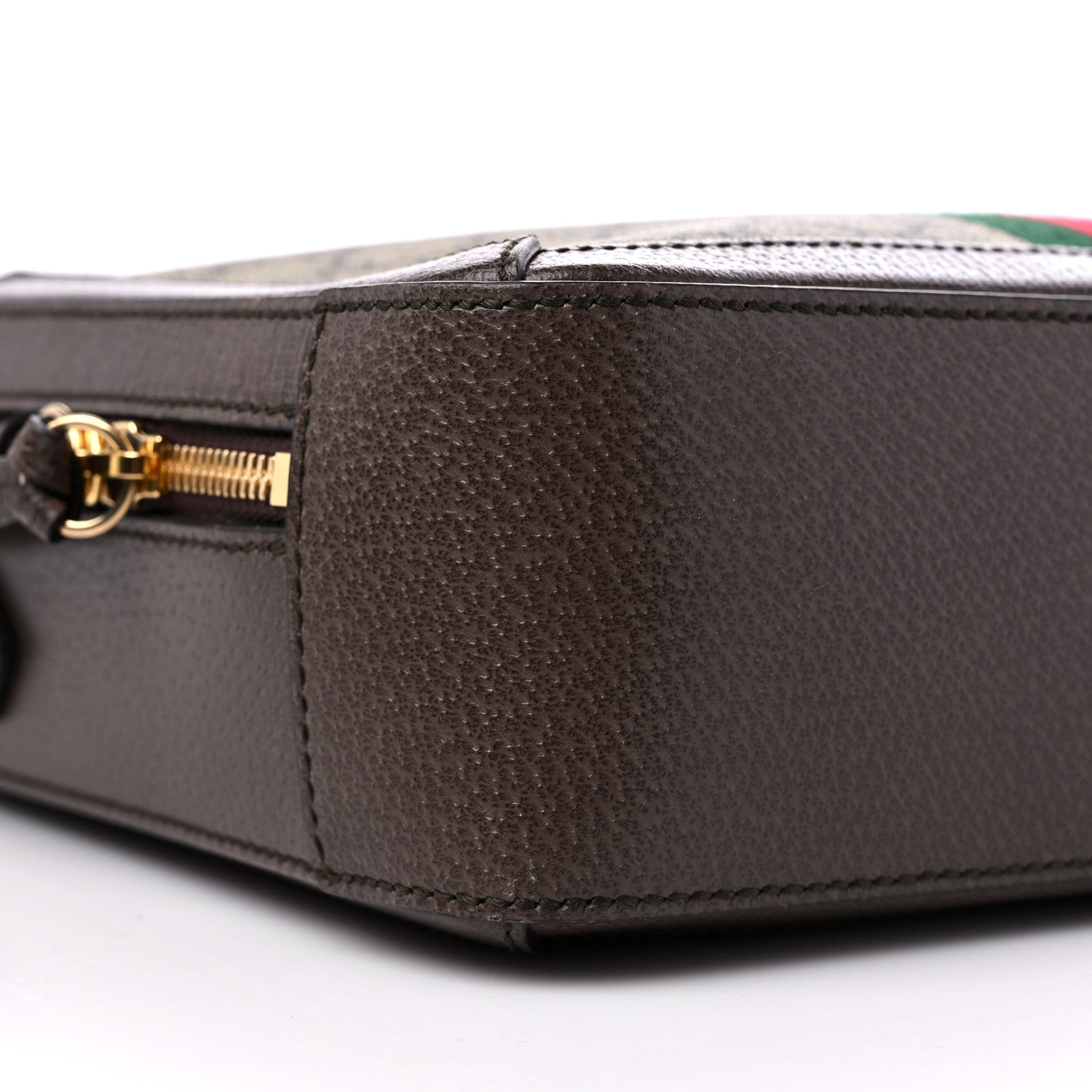 Gucci GG Supreme Monogram Web Small Ophidia Top Handle Shoulder Bag Brown 8 of 11