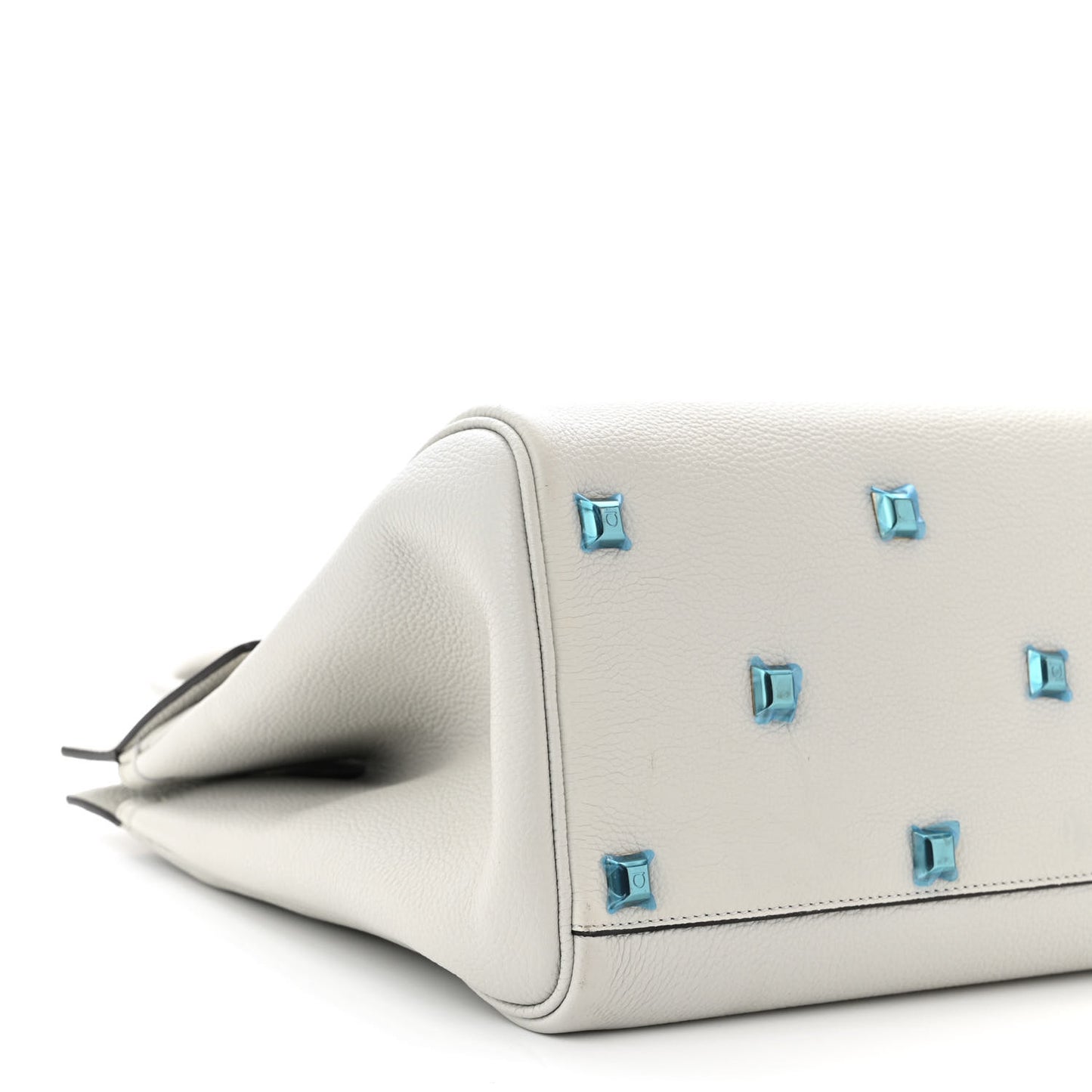 Calfskin Large The Studio Bag Gull Grey