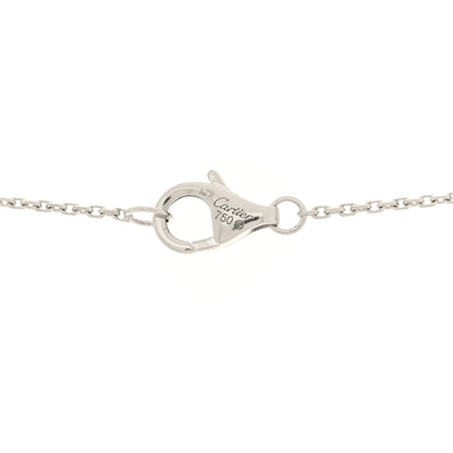 Cartier 18K White Gold Black Ceramic Diamond Trinity Pendant Necklace 5 of 5