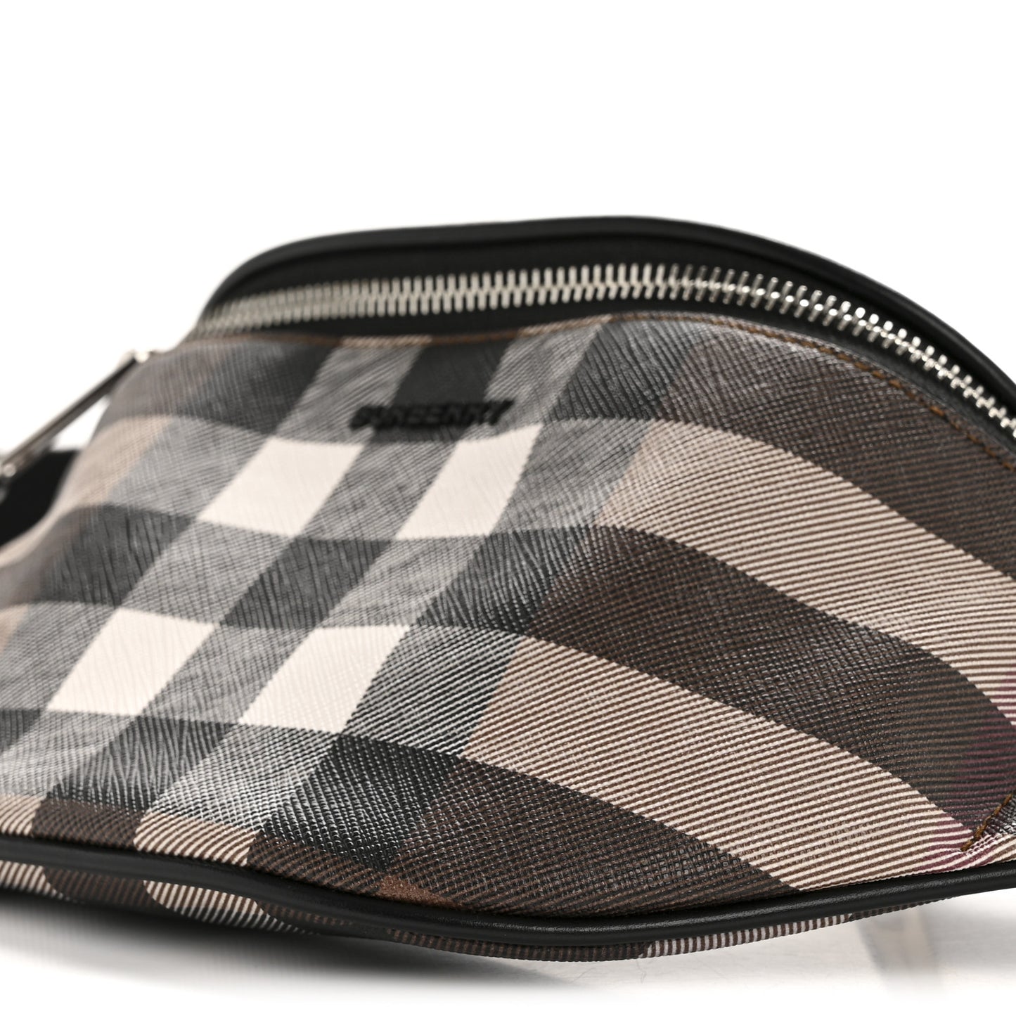 E-canvas Check Cason Bum Bag Dark Birch Brown