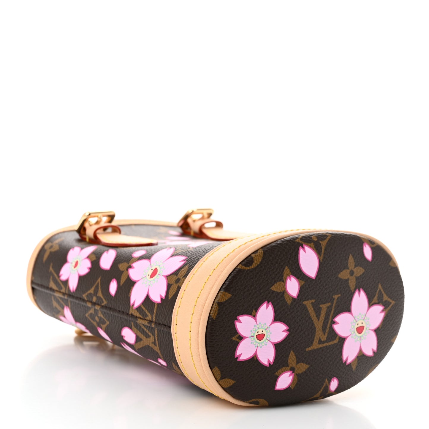 LV X TM Monogram Cherry Blossom Nano Bucket Sakura Brown