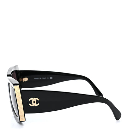 Chanel Acetate Rectangle Sunglasses 5435 Black 3 of 7