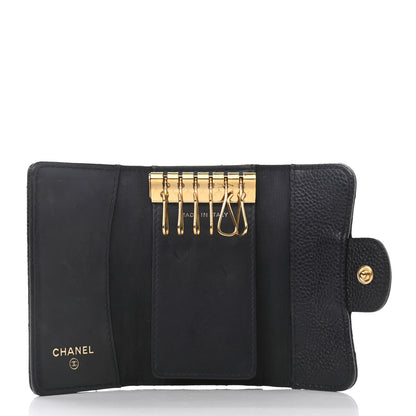 Chanel Caviar Quilted 6 Key Holder Blue 5 of 10